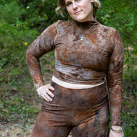 Mock-neck Crop 'Hand-Dyed'