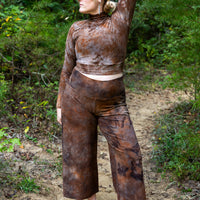 Mock-neck Crop 'Hand-Dyed'