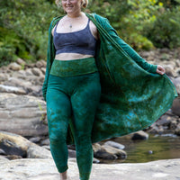 Hooded Cardigan 'Hand-Dyed' Fleece