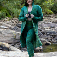 Hooded Cardigan 'Hand-Dyed' Fleece