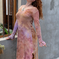 Midi Slip Dress *with Sleeves* 'Hand-Dyed'