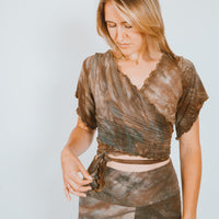 Wanderess Wrap-Top *Flutter Sleeve* (Curate the Rainbow)