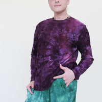 Long Sleeve Crewneck 'Hand-Dyed' Fleece