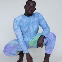 Long Sleeve Crewneck 'Hand-Dyed' Fleece
