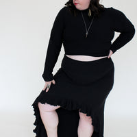 Mock Neck Crop 'Solids'