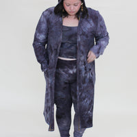 Hooded Cardigan 'Hand-Dyed'