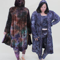 Hooded Cardigan 'Hand-Dyed'