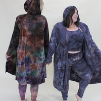 Hooded Cardigan 'Hand-Dyed'