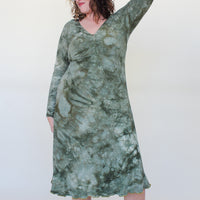 Midi Slip Dress *with Sleeves* 'Hand-Dyed'
