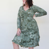 Midi Slip Dress *with Sleeves* 'Hand-Dyed'