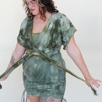 Wanderess Wrap-Top *Flutter Sleeve* 'Hand-Dyed'