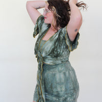 Wanderess Wrap-Top *Flutter Sleeve* 'Hand-Dyed'