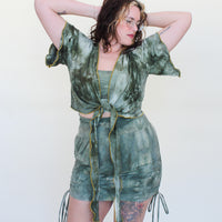Wanderess Wrap-Top *Flutter Sleeve* 'Hand-Dyed'