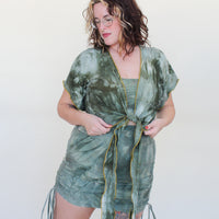 Wanderess Wrap-Top *Flutter Sleeve* 'Hand-Dyed'