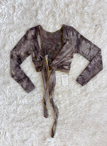 Wrap Top- Long sleeve 'Amethyst Deceiver' S