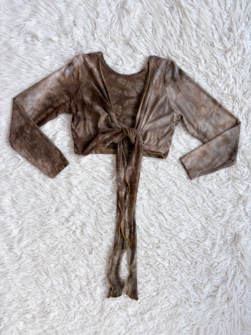 Wrap Top- Long sleeve 'Earthbound' L