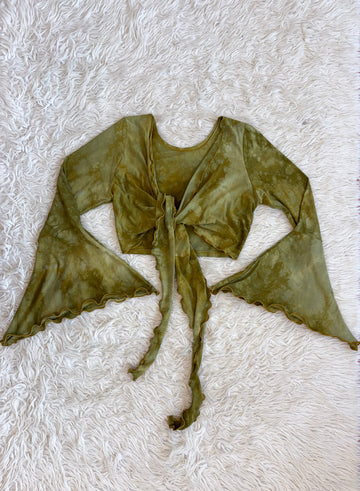 Wrap Top- Bell sleeve 'Tierra' L