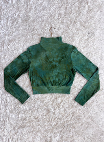 Mock-neck Crop 'Emerald' M