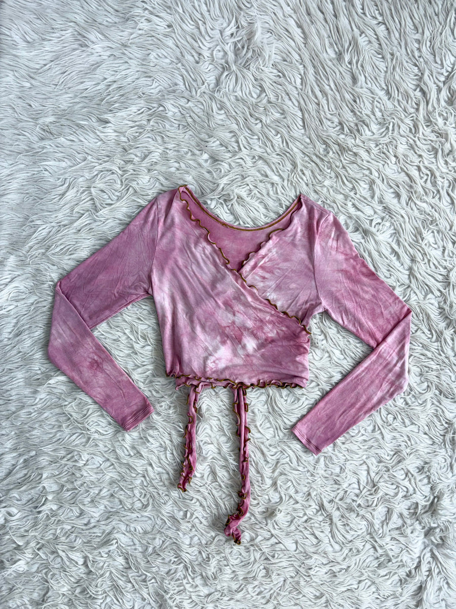 Wrap Top- Long sleeve 'Petal' XS