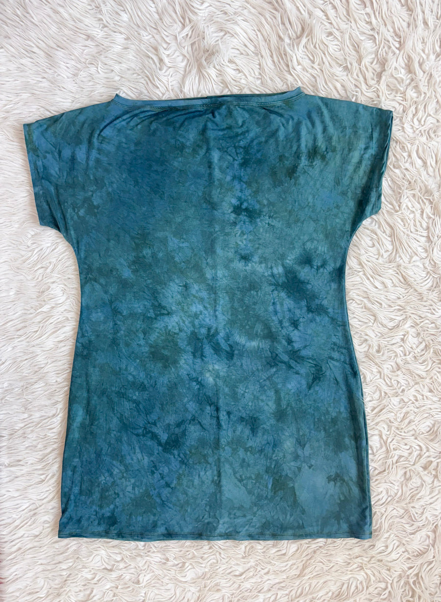 Boatneck Mini Dress 'Blue Spring' XL 36