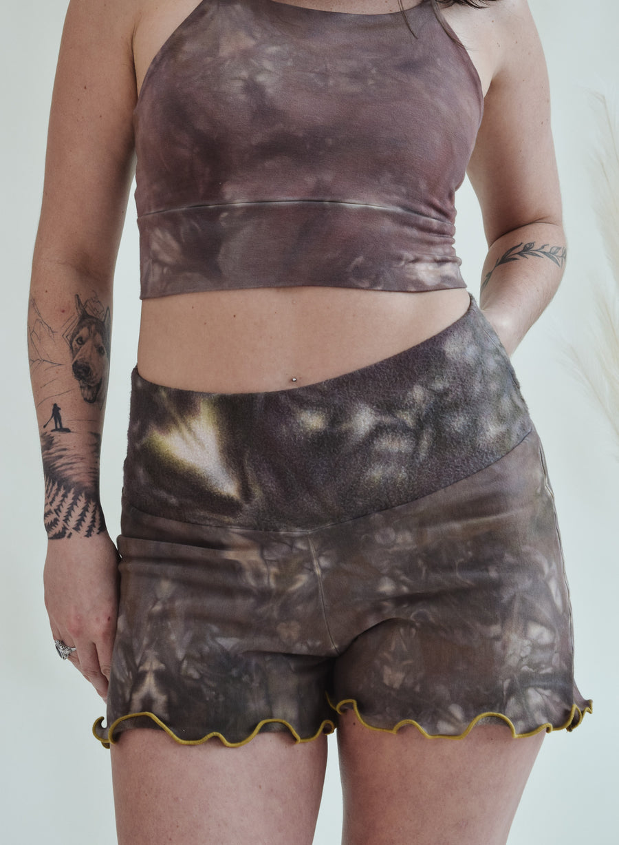 Ruffled Shorties 'Hand-Dyed' Fleece