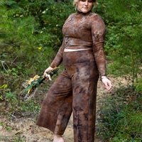 Mock-neck Crop 'Hand-Dyed'