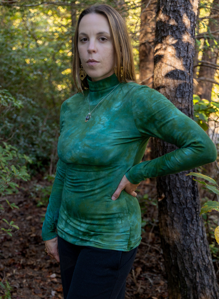 Mock-neck *full length* 'Hand-Dyed'