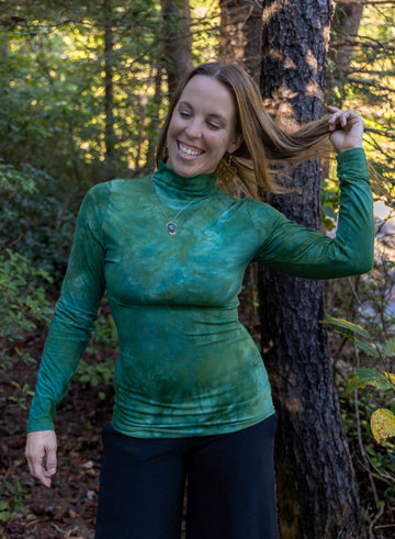 Mock-neck *full length* 'Hand-Dyed'