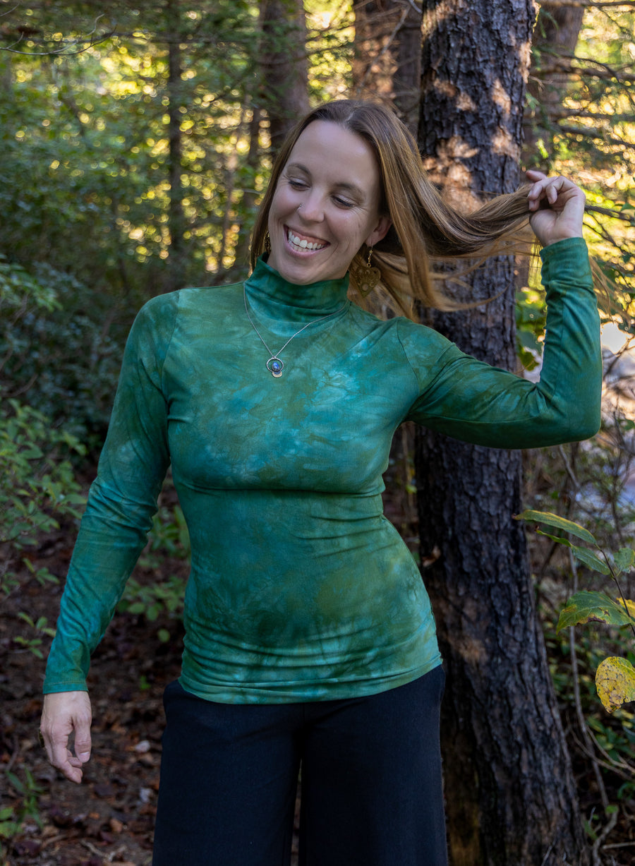 Mock-neck *full length* 'Hand-Dyed'