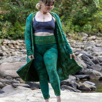 Hooded Cardigan 'Hand-Dyed' Fleece