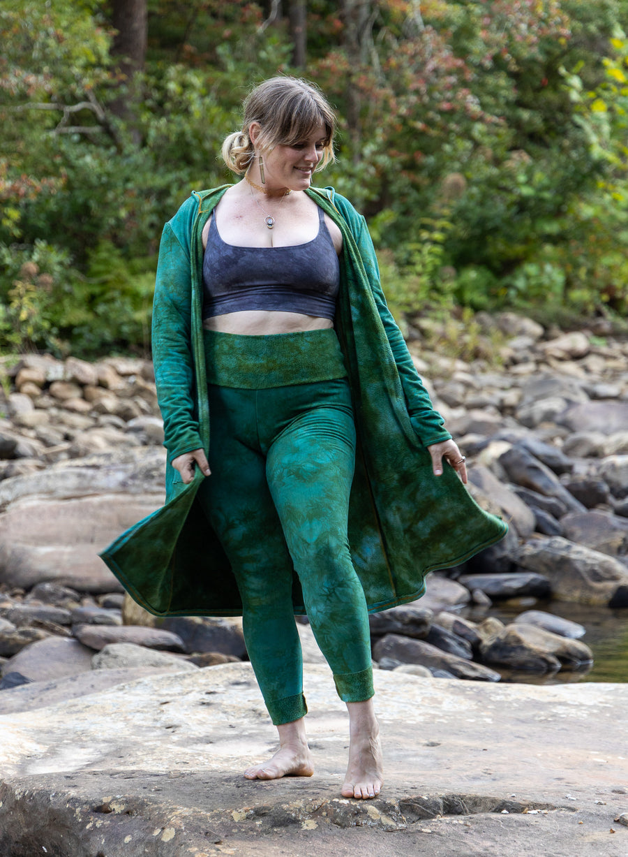 Hooded Cardigan 'Hand-Dyed' Fleece