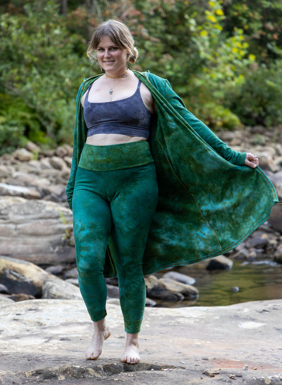 Hooded Cardigan 'Hand-Dyed' Fleece