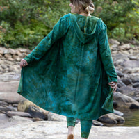 Hooded Cardigan 'Hand-Dyed' Fleece