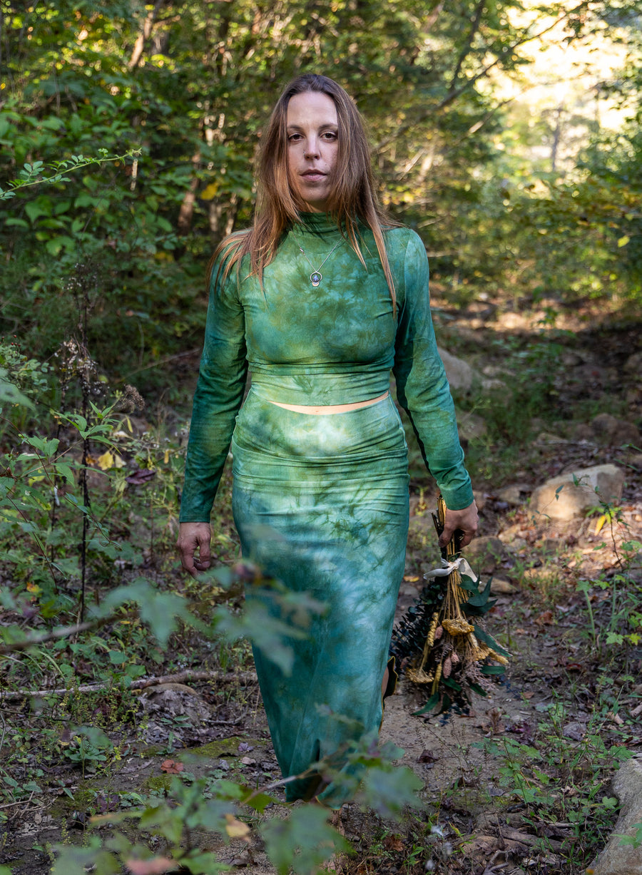 Mermaid Midi Skirt 'Hand-Dyed'
