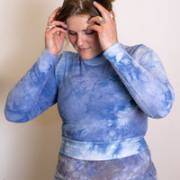 Mock-neck Crop 'Hand-Dyed' Cozy