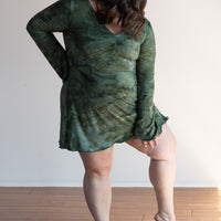 Mini Slip Dress *with Sleeves* 'Hand-Dyed'
