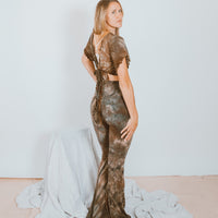 Wanderess Wrap-Top *Flutter Sleeve* 'Hand-Dyed'