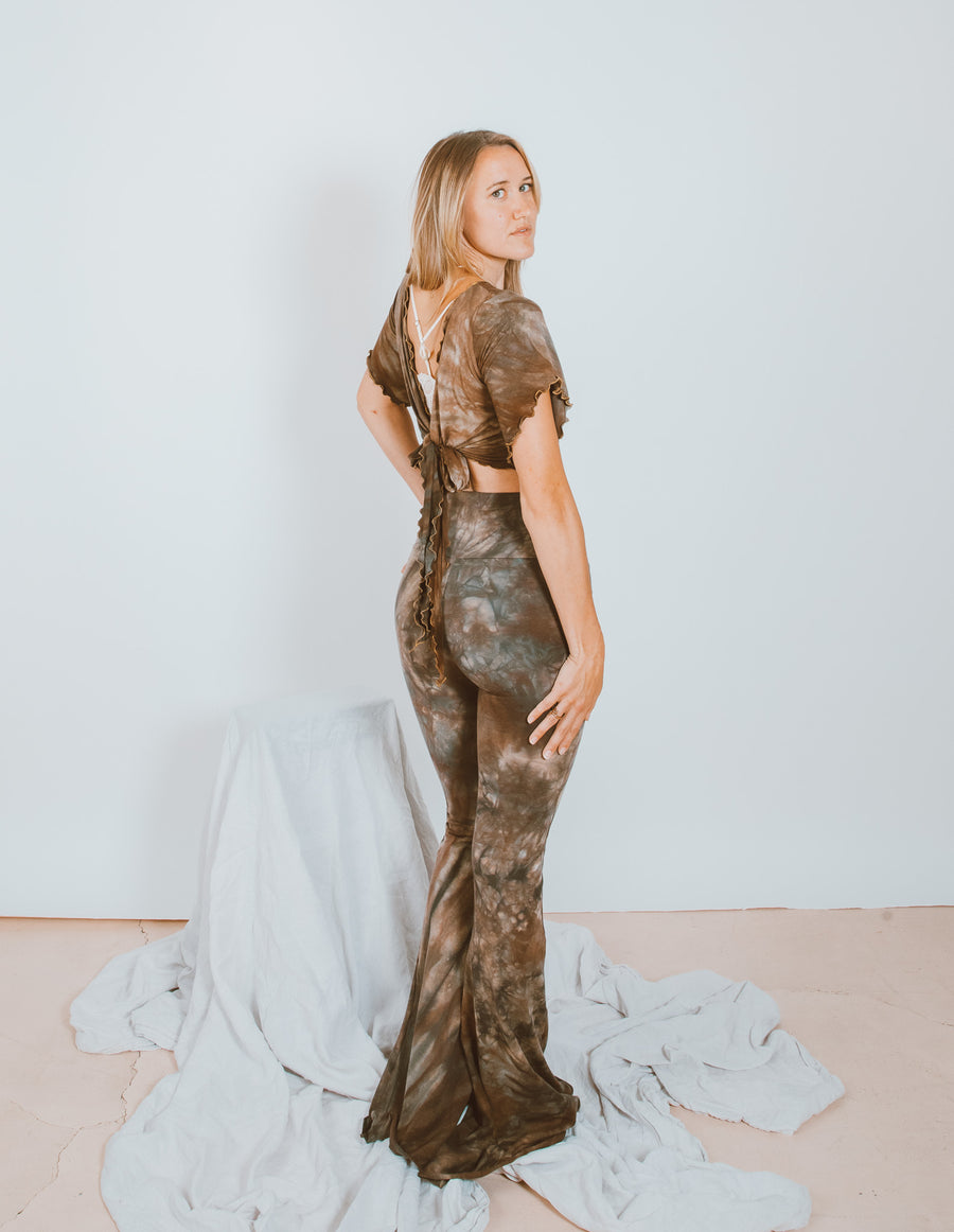 Wanderess Wrap-Top *Flutter Sleeve* 'Hand-Dyed'