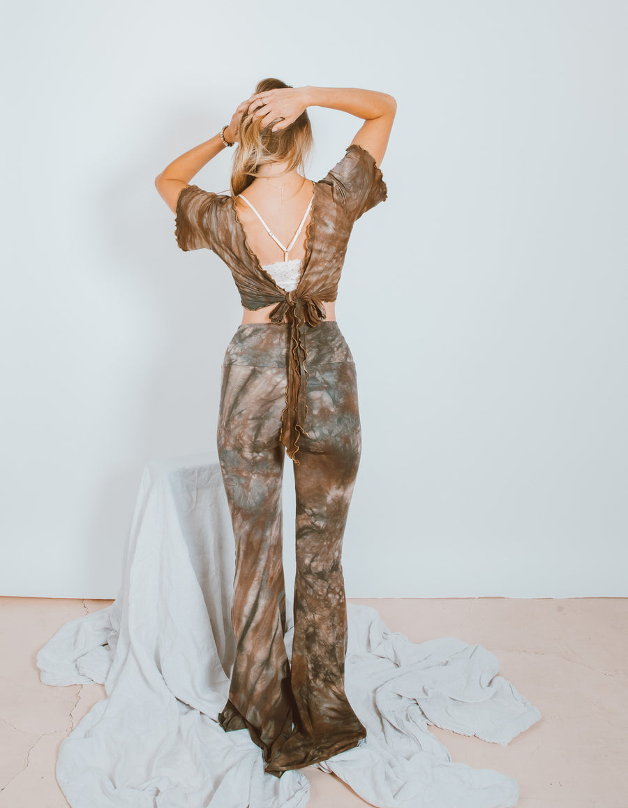Wanderess Wrap-Top *Flutter Sleeve* 'Hand-Dyed'