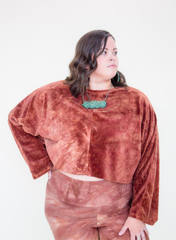 Mila Crop Top 'Hand-Dyed' Cozy