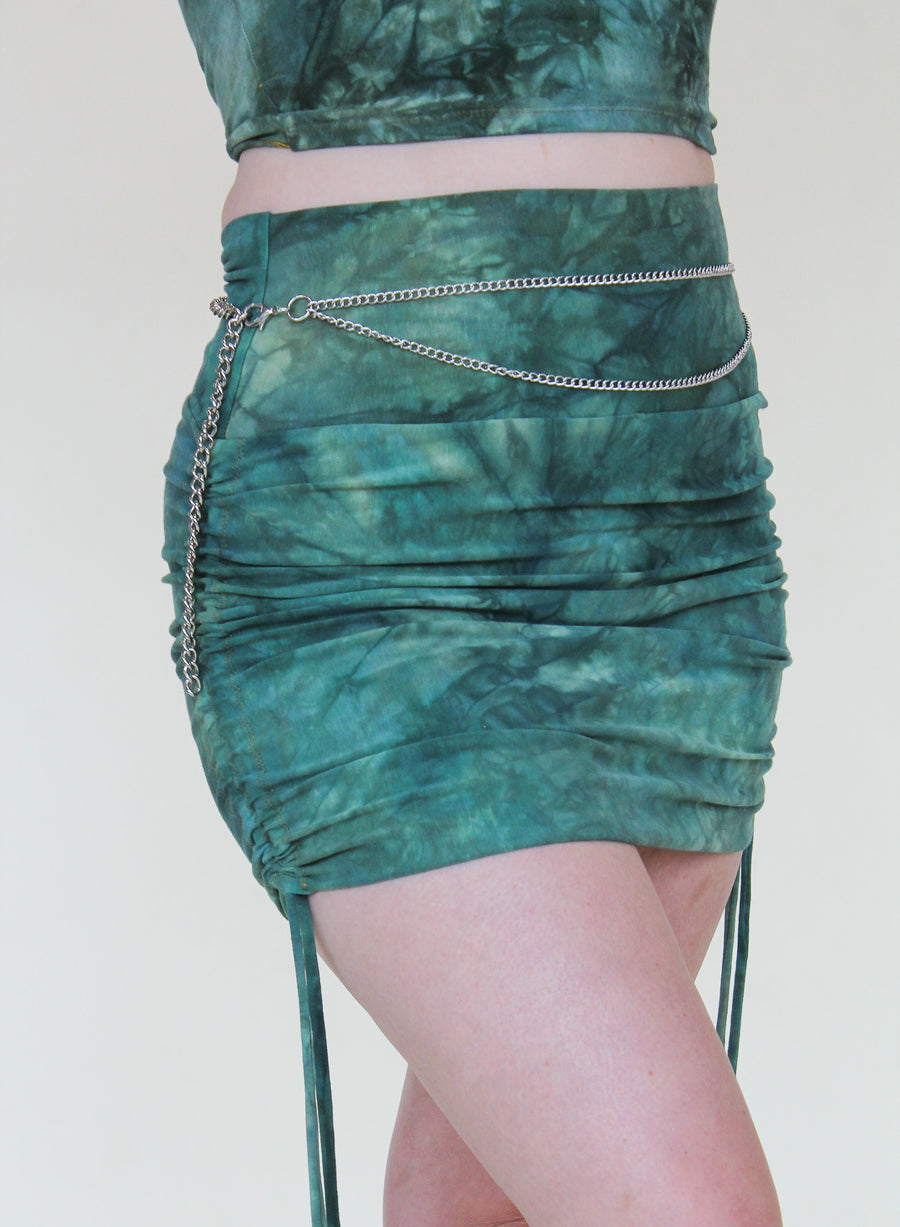 'Aventurine' Cinch Mini Skirt