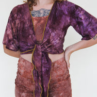 'Rhodolite' Butterfly Sleeve Wanderess Wrap-Top