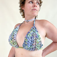 Triangle Crochet Bra Top 'Iridescence'
