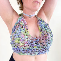 Banded Crochet Bra Top 'Iridescence'