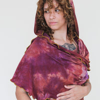 'Rhodolite' Mystic Hooded Shawl