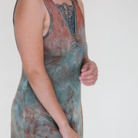 'Druzy Chrysocolla' Slip Dress