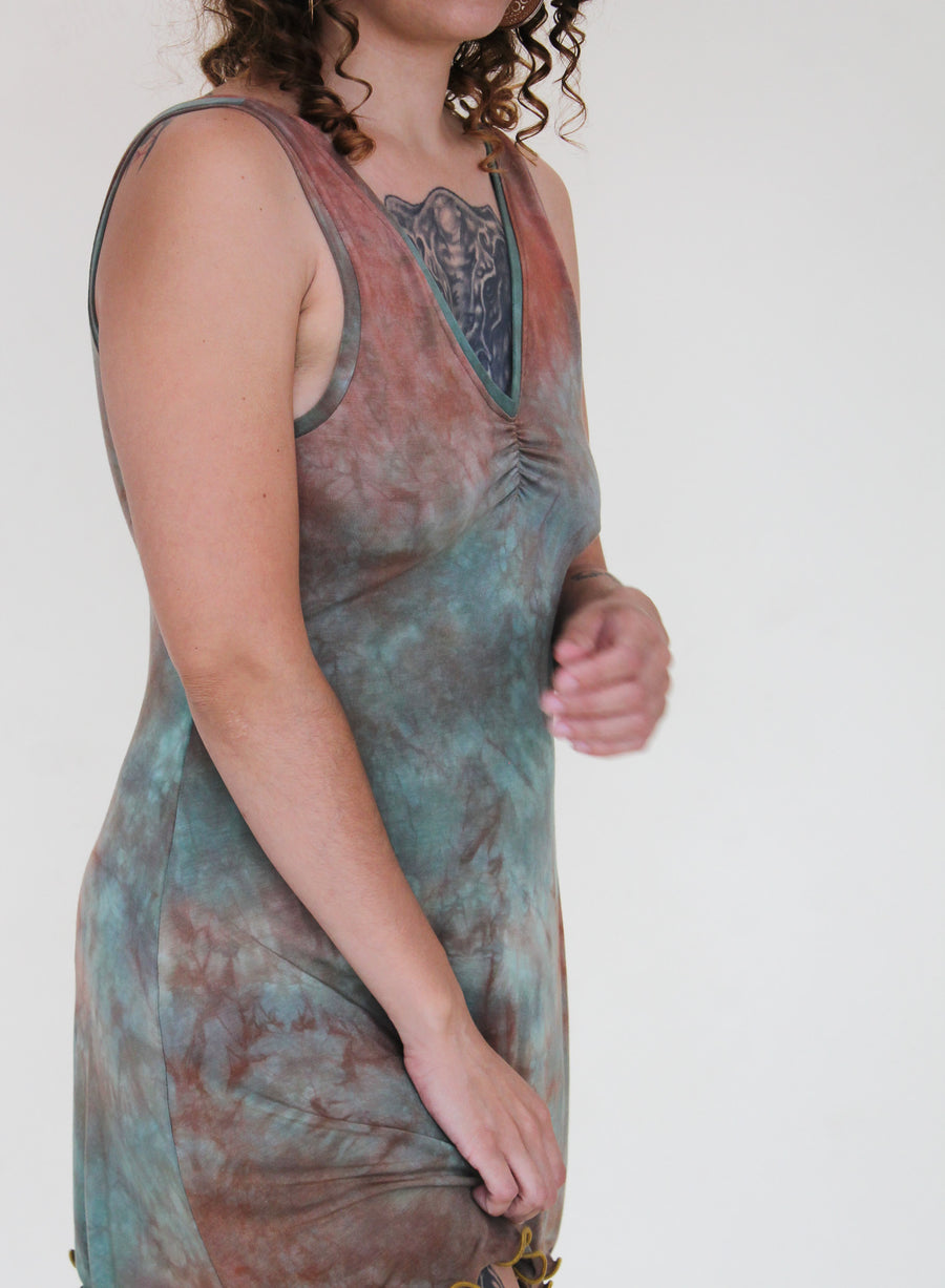 'Druzy Chrysocolla' Slip Dress