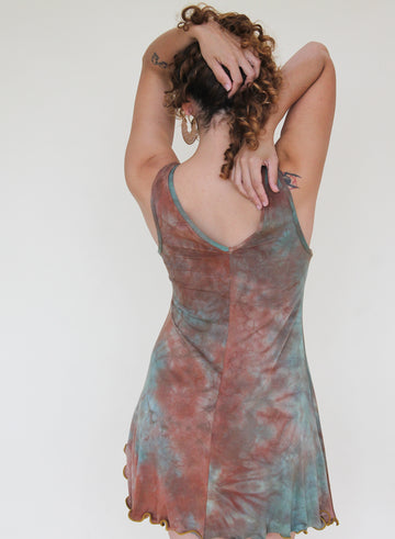 'Druzy Chrysocolla' Slip Dress