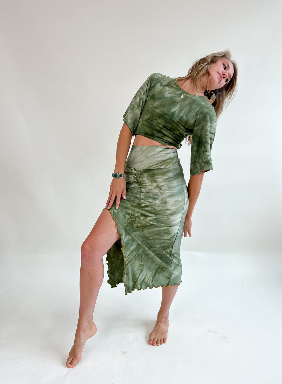 Mermaid Midi Skirt 'Sage'