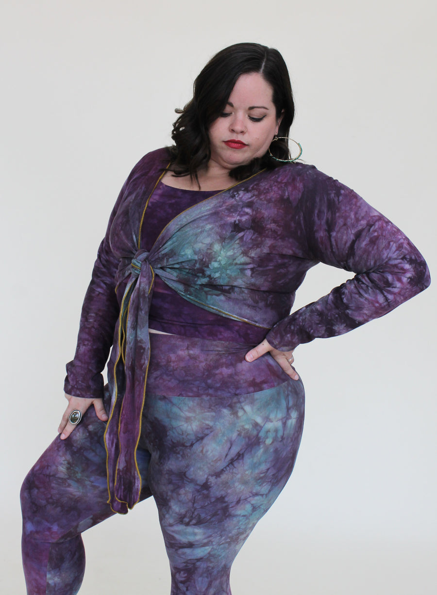 'Fluorite' Long Sleeve Wanderess Wrap-Top